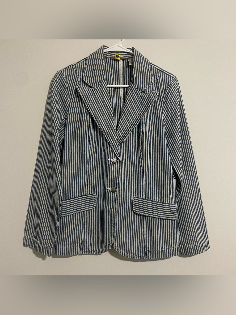 Vintage Faced Glory Striped 90s Blazer Business Sporty Retro Cotton Size M